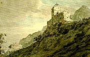 John Robert Cozens south gate of sargans oil painting artist